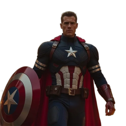 staff, jacket, 3d render, concept art, comic book art, photorealistic, captain, america transparent PNG cut-out