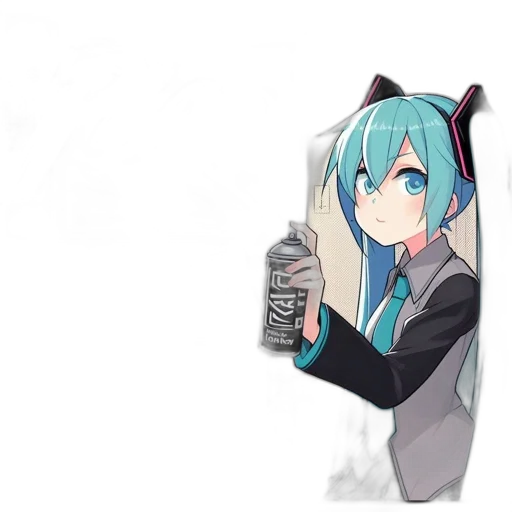 bottle, weapon, robot, jacket, anime, cartoon, pixel art, vaporwave transparent PNG cut-out