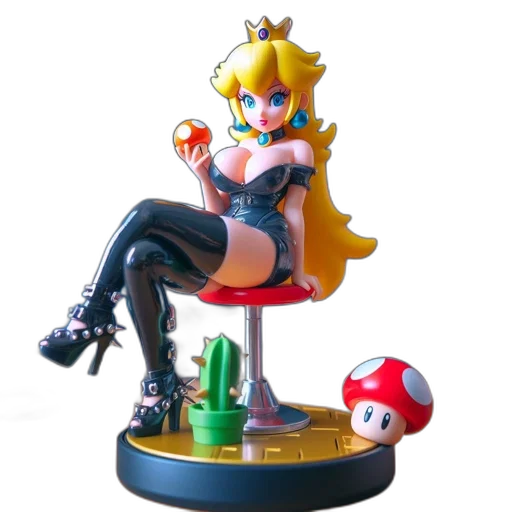crown, 3d render, concept art, figurine, female, character, wearing, black transparent PNG cut-out