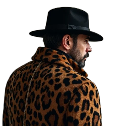hat, jacket, animal, staff transparent PNG cut-out