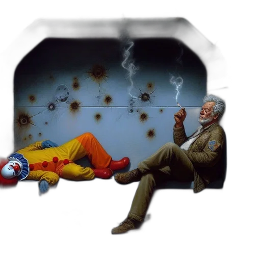 robot, umbrella, furniture, concept art, comic book art, outer space, underwater, fire transparent PNG cut-out