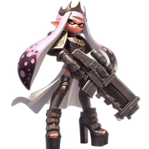 weapon, staff, jacket, animal, concept art, 3d render, pixel art, cyberpunk transparent PNG cut-out