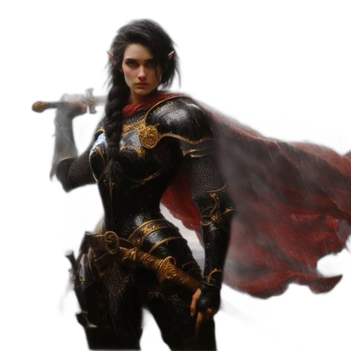 sword, weapon, fantasy art, concept art, comic book art, photorealistic, dark, tempestuous transparent PNG cut-out