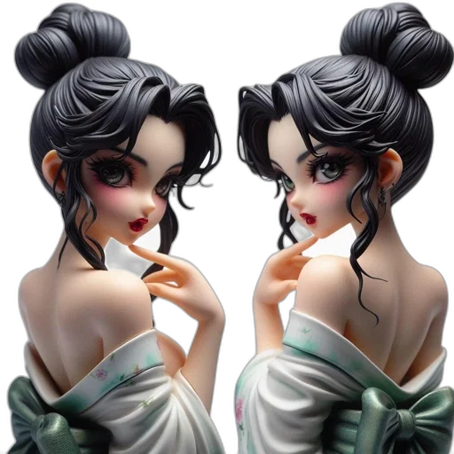jewelry, fantasy art, 3d render, photorealistic, concept art, dark, two, identical transparent PNG cut-out
