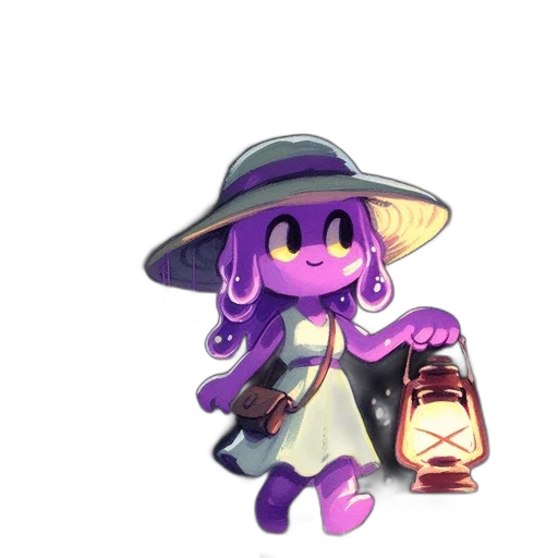 hat, staff, bottle, dress, concept art, pixel art, fantasy art, watercolor transparent PNG cut-out