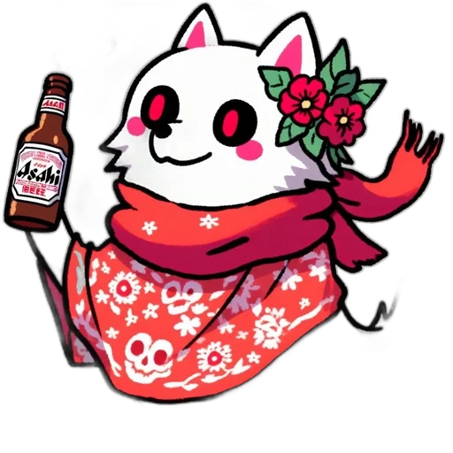 dress, pixel art, vaporwave, concept art, anime, cute, white, fox-like transparent PNG cut-out