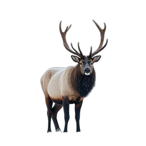 animal, crown, creature, staff, 3d render, photorealistic, concept art, elk transparent PNG cut-out