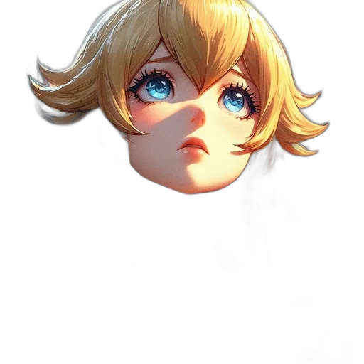 face, mask, hair, staff, anime, concept art, 3d render, photorealistic transparent PNG cut-out