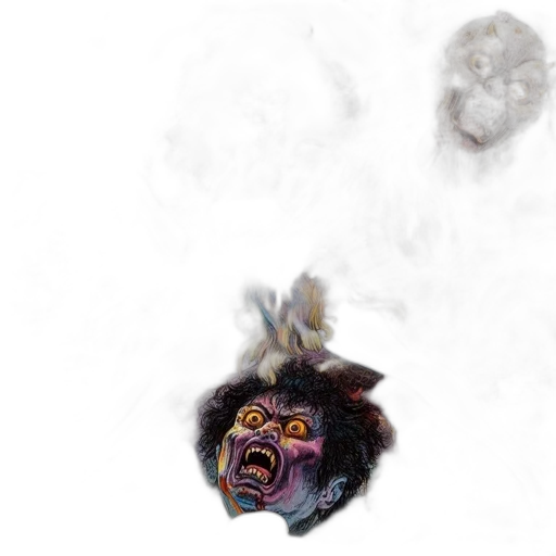creature, mask, animal, staff, concept art, fantasy art, photorealistic, 3d render transparent PNG cut-out