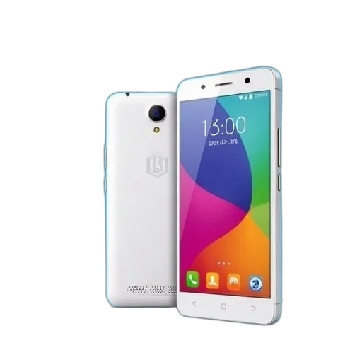 white, smartphone, colorful, screen, saver, displayed, front, blue transparent PNG cut-out