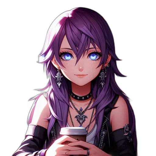 face, jewelry, dress, weapon, anime, pixel art, fantasy art, cyberpunk transparent PNG cut-out