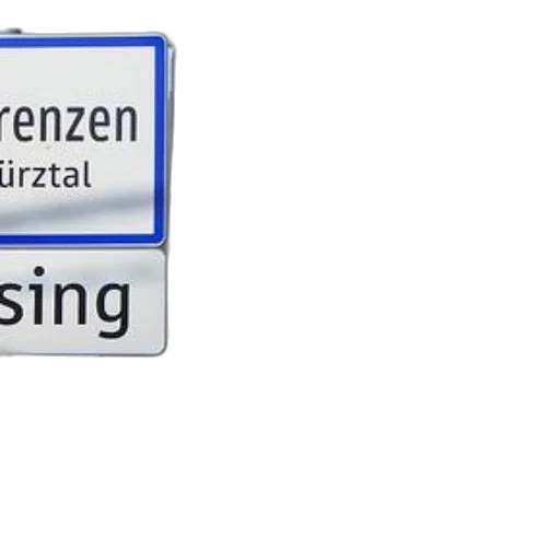 3d render, street, sign, german, mountainous, background, indicating, entrance transparent PNG cut-out