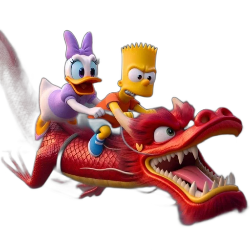 dragon, crown, car, concept art, 3d render, underwater, two, animated transparent PNG cut-out