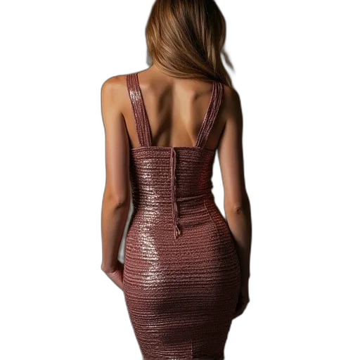 dress, 3d render, photorealistic, earth tones transparent PNG cut-out
