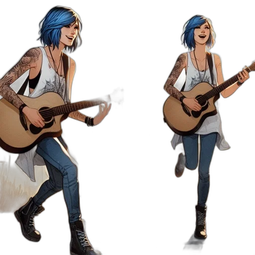 concept art, cartoon, comic book art, fantasy art, blue, artistic, depiction, features transparent PNG cut-out
