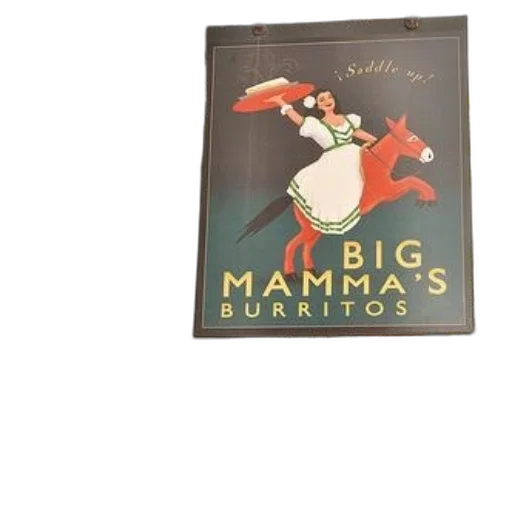 vintage-style, sign, big, mamma transparent PNG cut-out