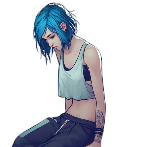 dress, concept art, pixel art, cyberpunk, watercolor, neon lights, blue, pastel transparent PNG cut-out