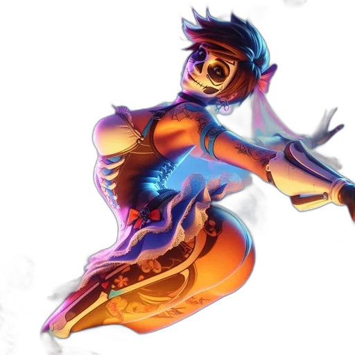 mask, dragon, staff, concept art, fantasy art, 3d render, pixel art, neon transparent PNG cut-out