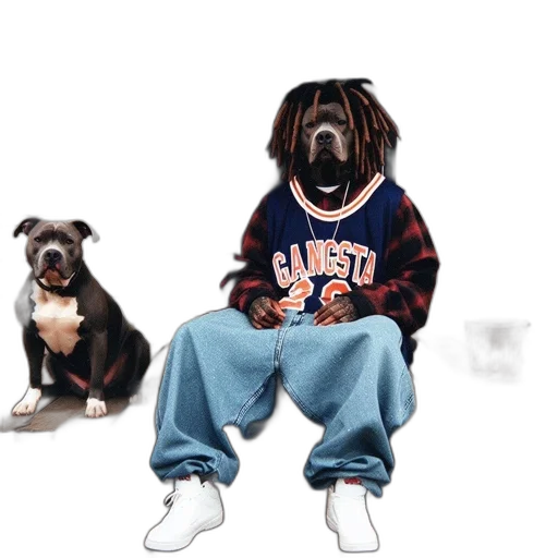 animal, jacket, photorealistic, concept art, cartoon, watercolor, dog, wearing transparent PNG cut-out