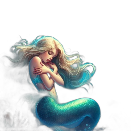 dragon, fantasy art, concept art, pixel art, photorealistic, underwater, blue, pastel transparent PNG cut-out