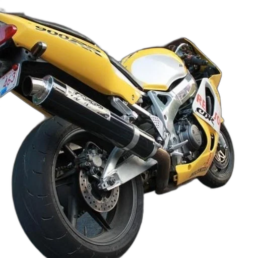 photorealistic, 3d render, concept art, yellow, white, motorcycle, word, red transparent PNG cut-out