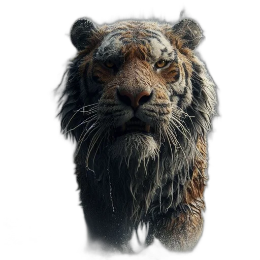 animal, creature, face, staff, photorealistic, fantasy art, concept art, 3d render transparent PNG cut-out