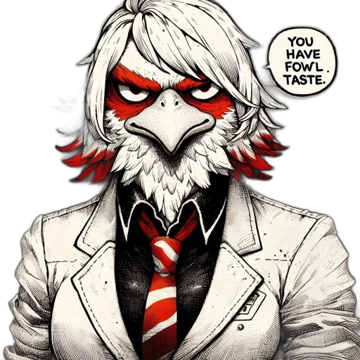 mask, jacket, comic book art, cartoon, concept art, pixel art, red, character transparent PNG cut-out
