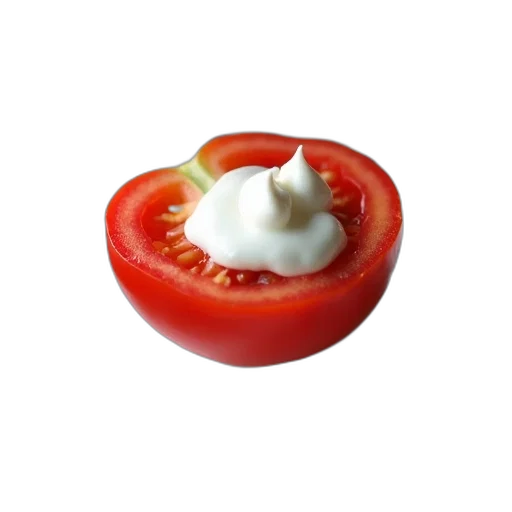 food, crown, animal, face, 3d render, photorealistic, ripe, red transparent PNG cut-out
