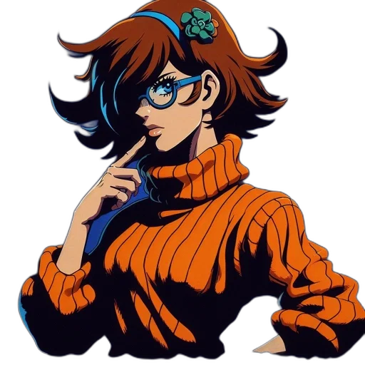 jacket, dress, flower, crown, vaporwave, anime, pixel art, cartoon transparent PNG cut-out