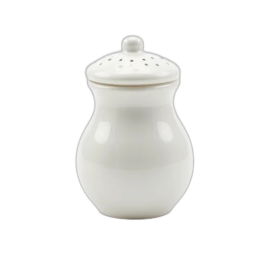 bottle, jewelry, 3d render, white, ceramic, salt, shaker, textured transparent PNG cut-out