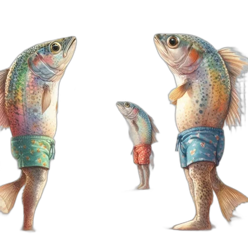 animal, concept art, 3d render, watercolor, photorealistic, underwater, pastel, anthropomorphic transparent PNG cut-out