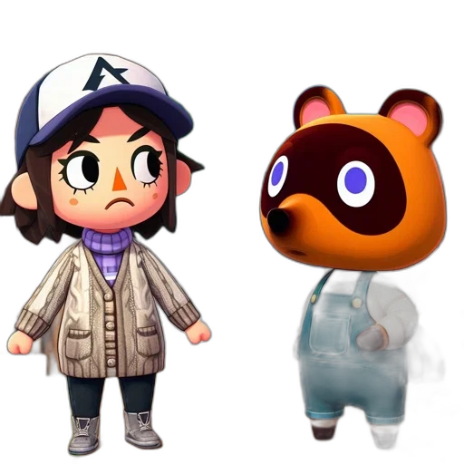 staff, concept art, 3d render, pixel art, cartoon, two, animated, characters transparent PNG cut-out