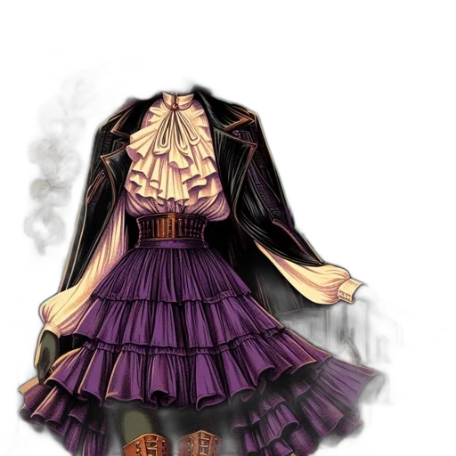 dress, mask, crown, jacket, concept art, fantasy art, pixel art, watercolor transparent PNG cut-out