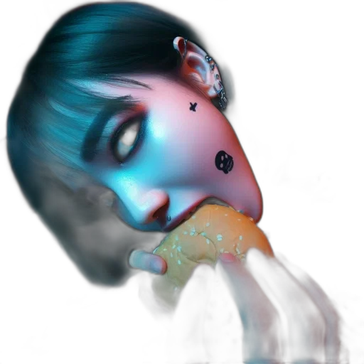 mask, robot, face, jewelry, concept art, 3d render, cyberpunk, fantasy art transparent PNG cut-out