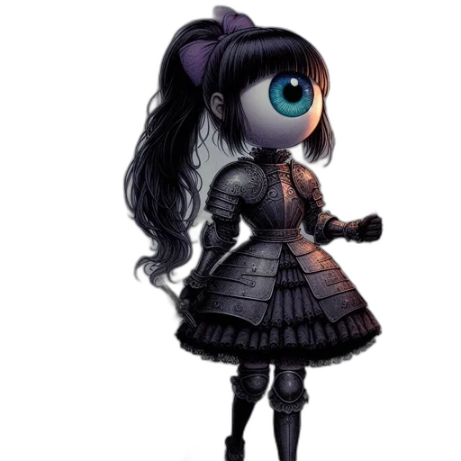 staff, robot, dress, concept art, fantasy art, pixel art, cartoon, dark transparent PNG cut-out
