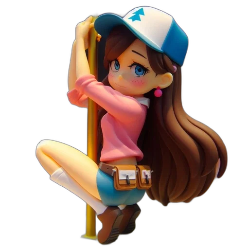 hat, staff, 3d render, concept art, cartoon, pixel art, detailed, figurine transparent PNG cut-out