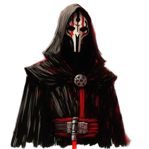 mask, staff, jacket, sword, concept art, fantasy art, pixel art, comic book art transparent PNG cut-out