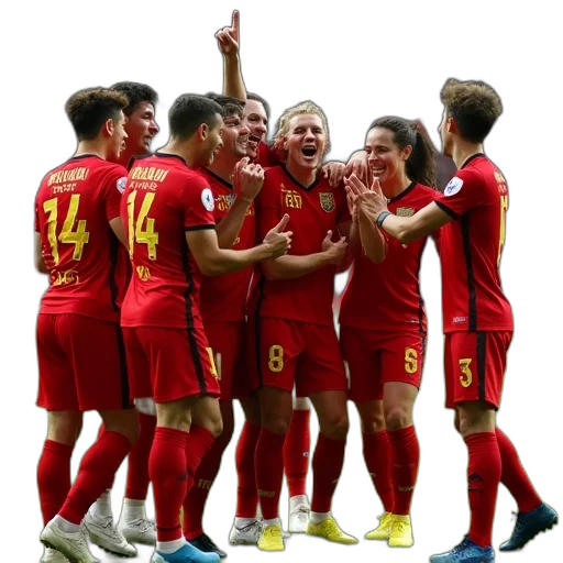 belgium, players, celebrating, win transparent PNG cut-out