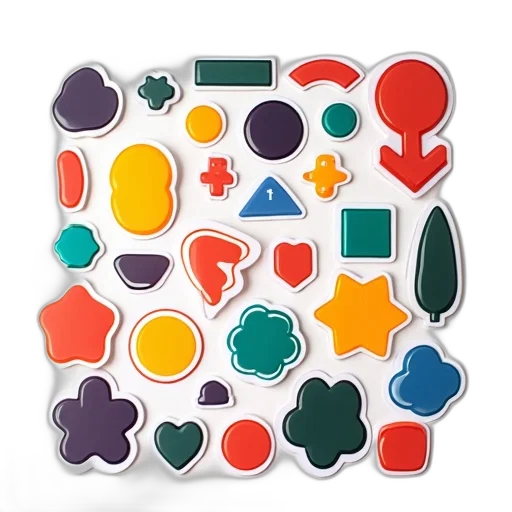 jewelry, colorful, monochrome, red, neon, collection, stickers, labels transparent PNG cut-out