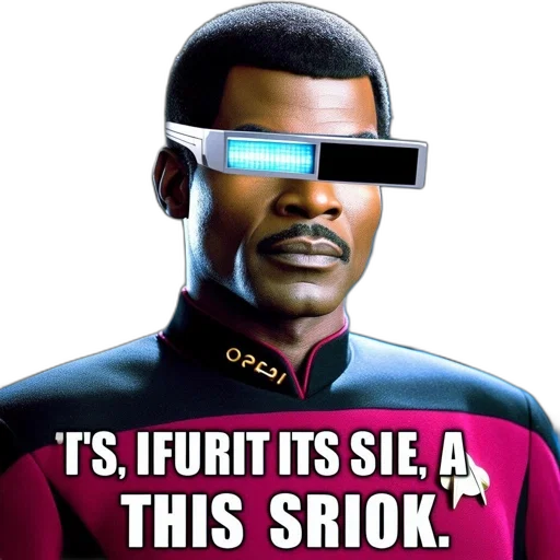 staff, robot, outer space, lieutenant, commander, geordi, forge, star transparent PNG cut-out