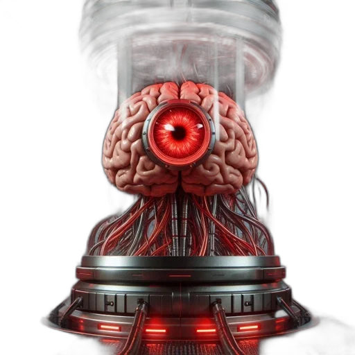 robot, crown, mask, face, concept art, 3d render, cyberpunk, photorealistic transparent PNG cut-out