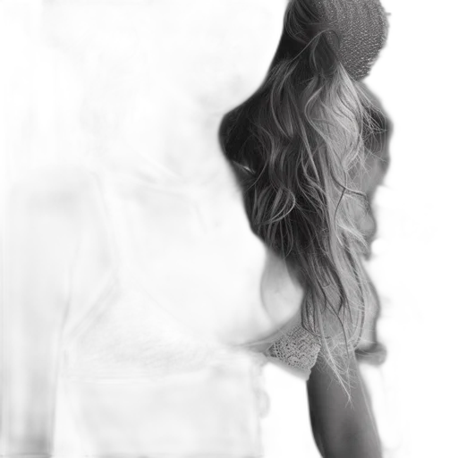 dress, hair, mask, hat, photorealistic, pencil sketch, fantasy art, concept art transparent PNG cut-out