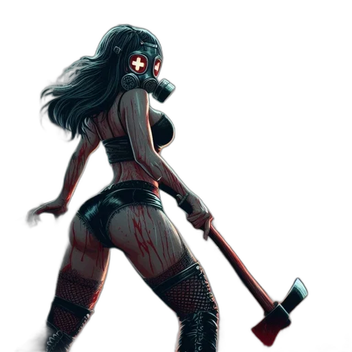 staff, weapon, concept art, fantasy art, comic book art, cyberpunk, neon lights, dark transparent PNG cut-out