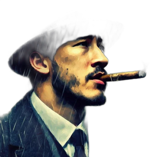 hat, face, staff, photorealistic, comic book art, concept art, fantasy art, man transparent PNG cut-out