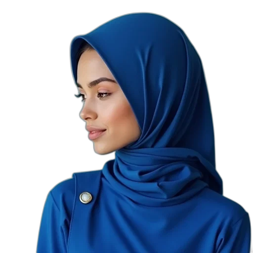 jacket, face, dress, hat, photorealistic, blue, monochrome, colorful transparent PNG cut-out