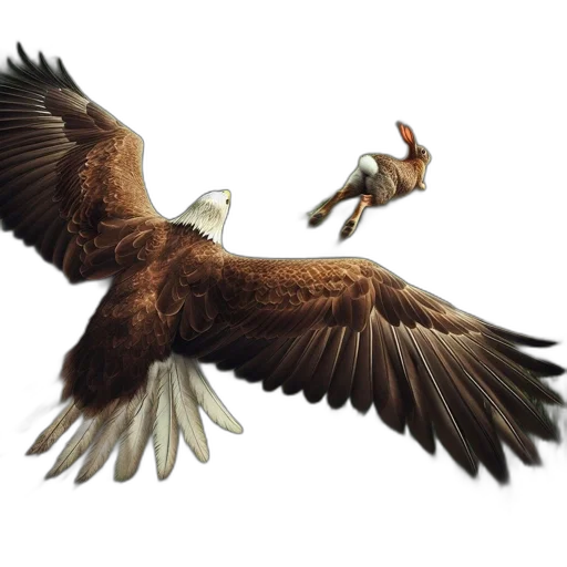 animal, creature, concept art, photorealistic, fantasy art, 3d render, eagle, flight transparent PNG cut-out