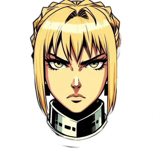 face, crown, anime, comic book art, cartoon, pixel art, illustration, female transparent PNG cut-out