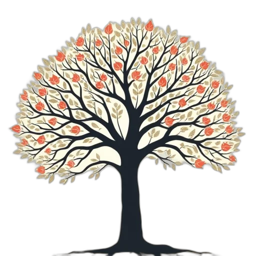 tree, crown, concept art, earth tones transparent PNG cut-out
