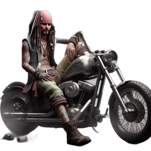 weapon, concept art, photorealistic, fantasy art, cyberpunk, image, depicts, biker transparent PNG cut-out