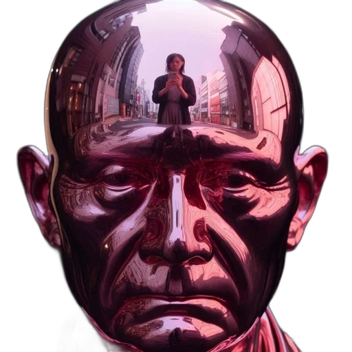 face, mask, robot, comic book art, cyberpunk, concept art, fantasy art, outer space transparent PNG cut-out